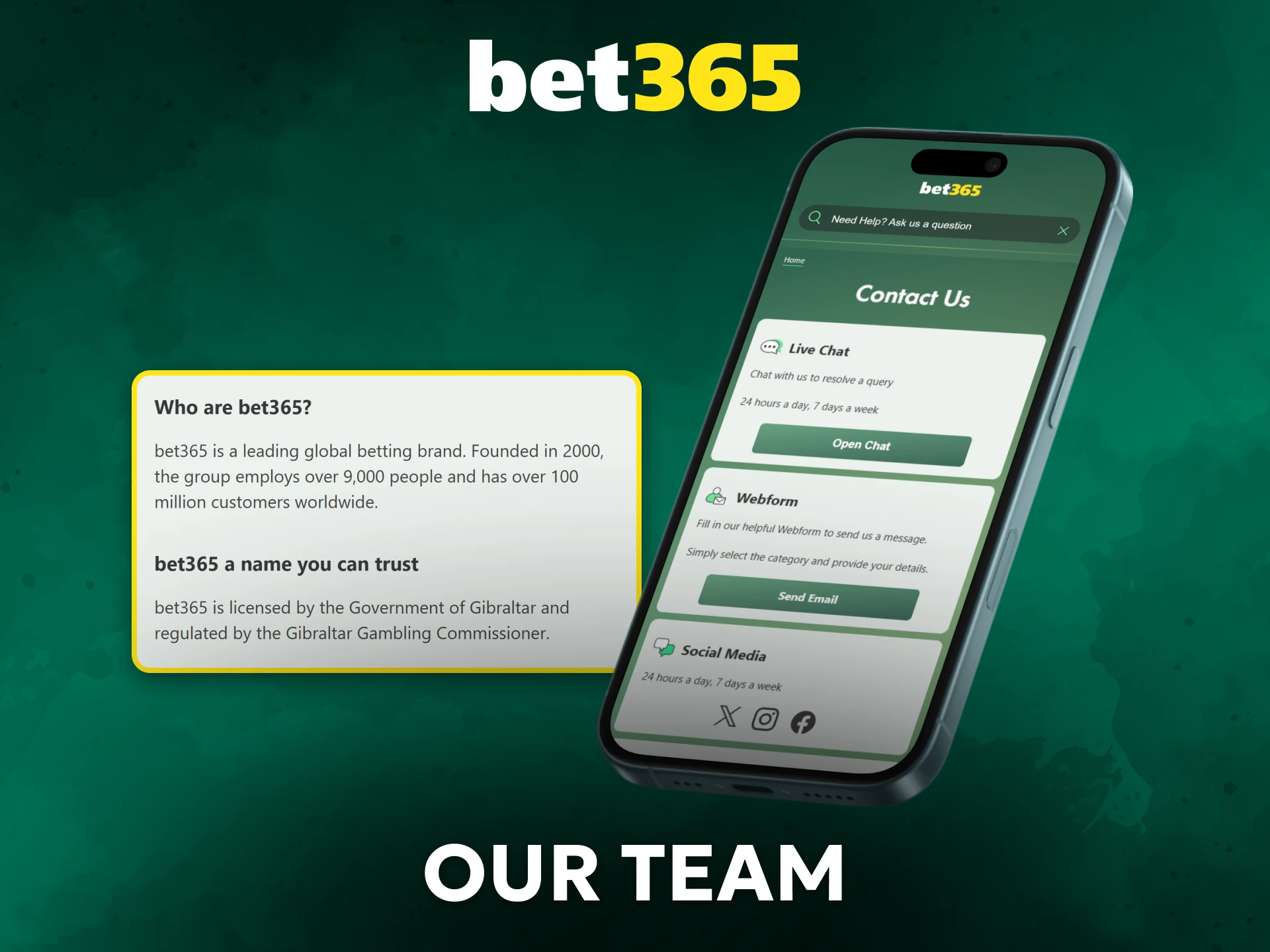 Meet the experienced team that manages and develops Bet365 services.