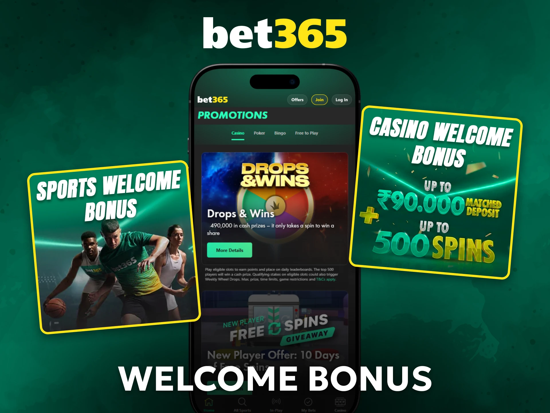 Start betting with the Bet365 welcome bonus offer.