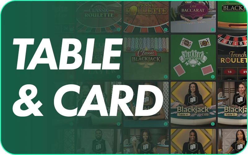 Play casino card and table games in the bet365 App.