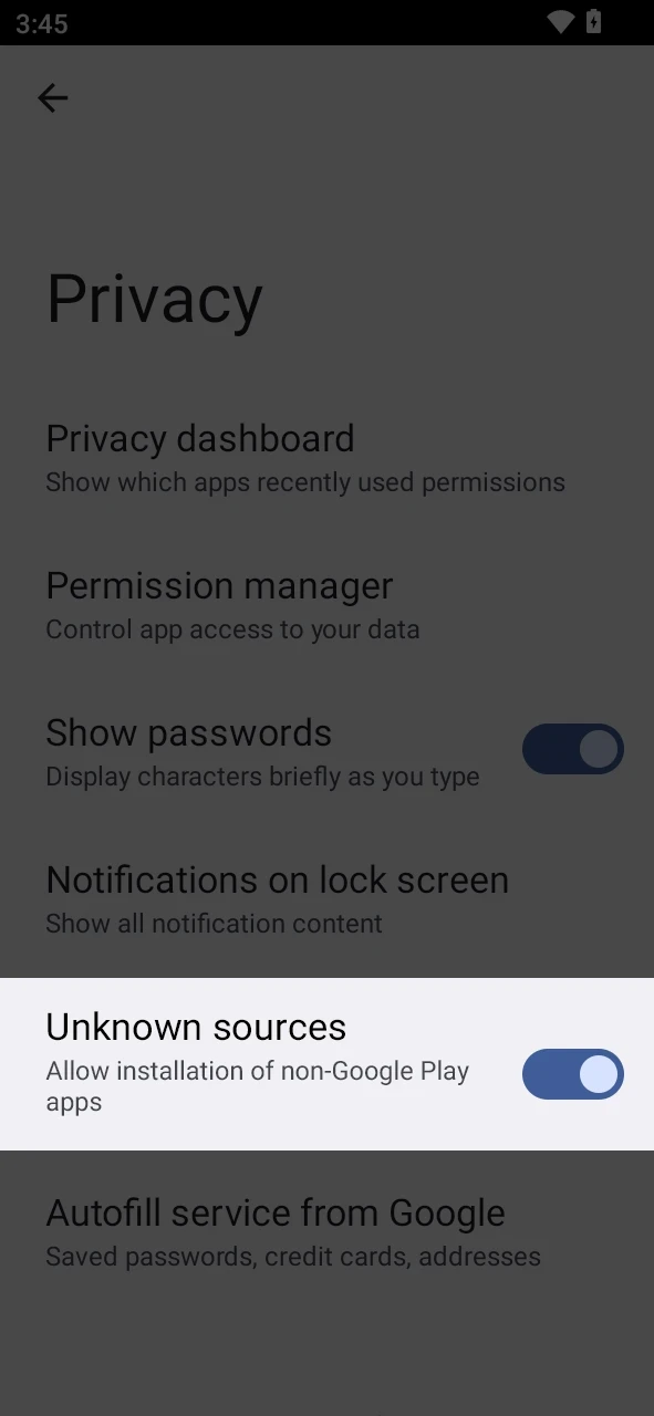 Grant Android permissions to set up the official bet365 App.