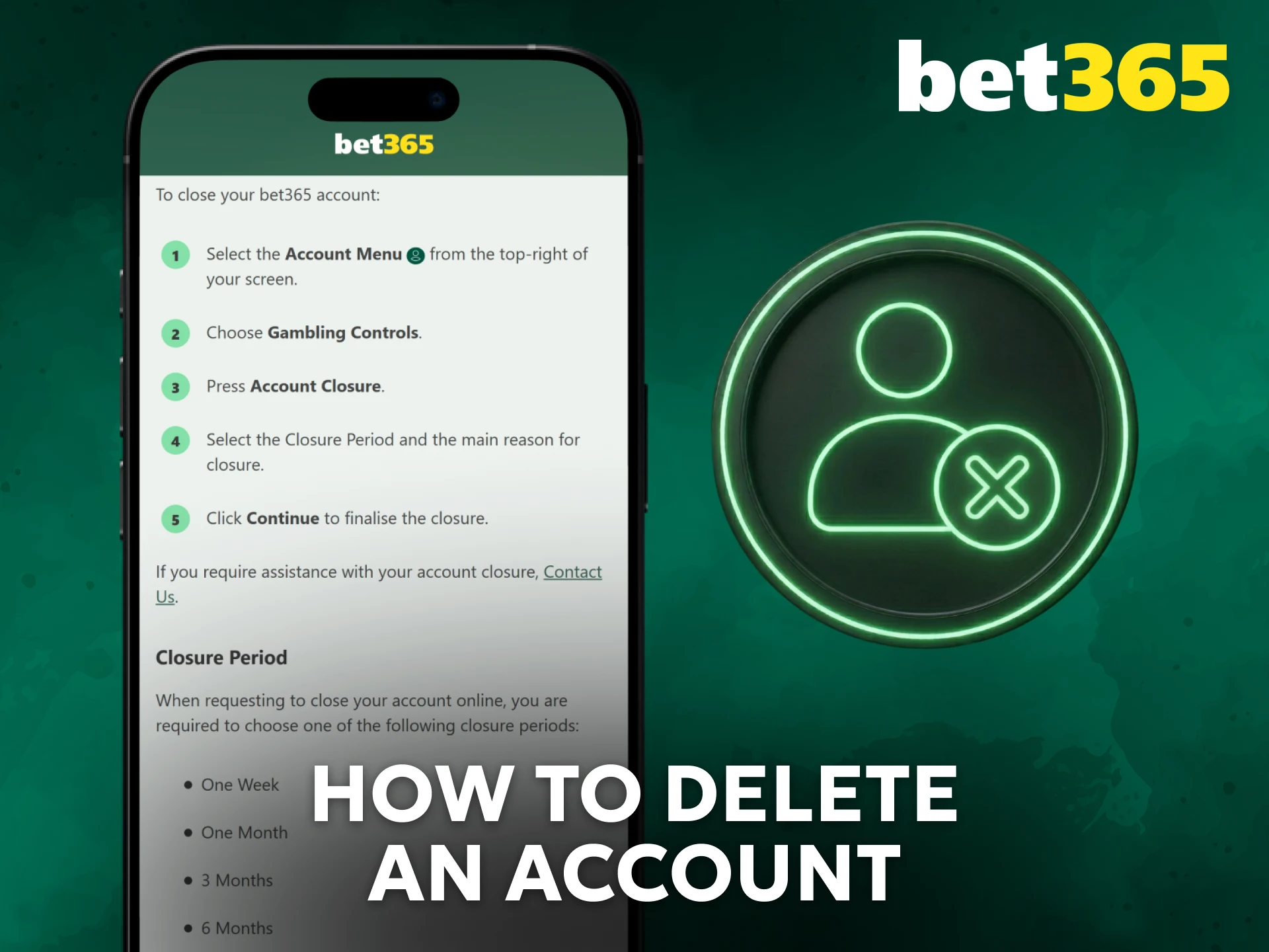 Learn how to delete a Bet365 account if you no longer use it.