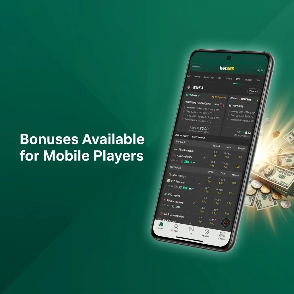 Bet365 mobile app bonuses for Indian players including welcome offers and in-play promotions on Android and iOS