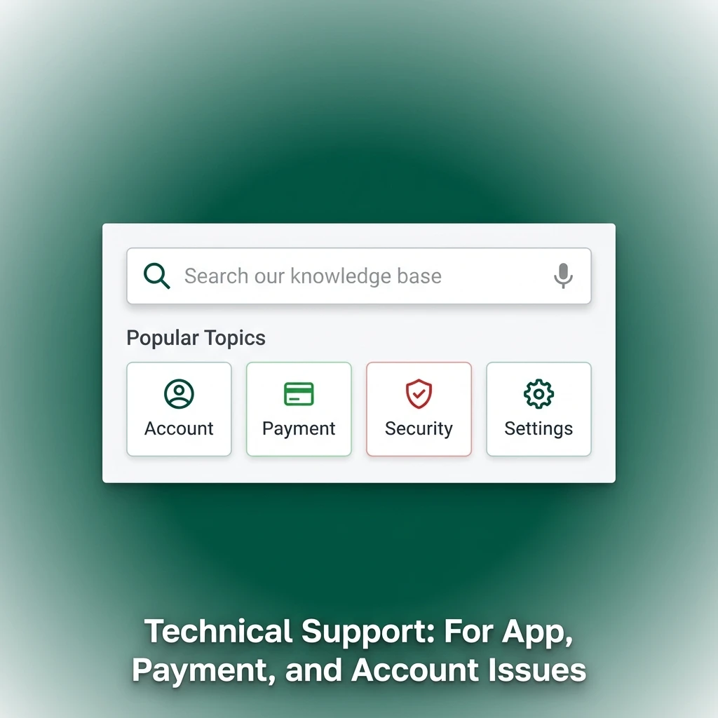 Technical support for app, payment, and account issues including login, crashes, deposits, and 2FA on website and mobile app