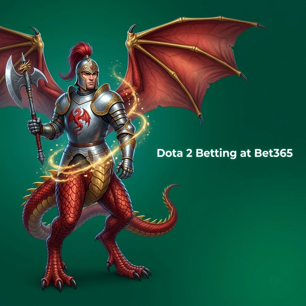 Dota 2 betting markets on Bet365 including match winner, map winner, and live betting for top tournaments like The International