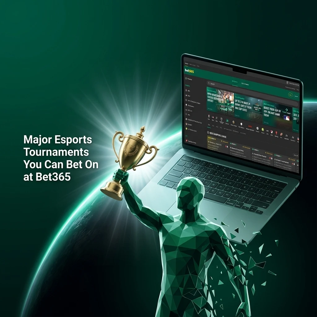 Major esports tournaments available for betting on Bet365 including Dota 2, CS2, LoL, Valorant, and more