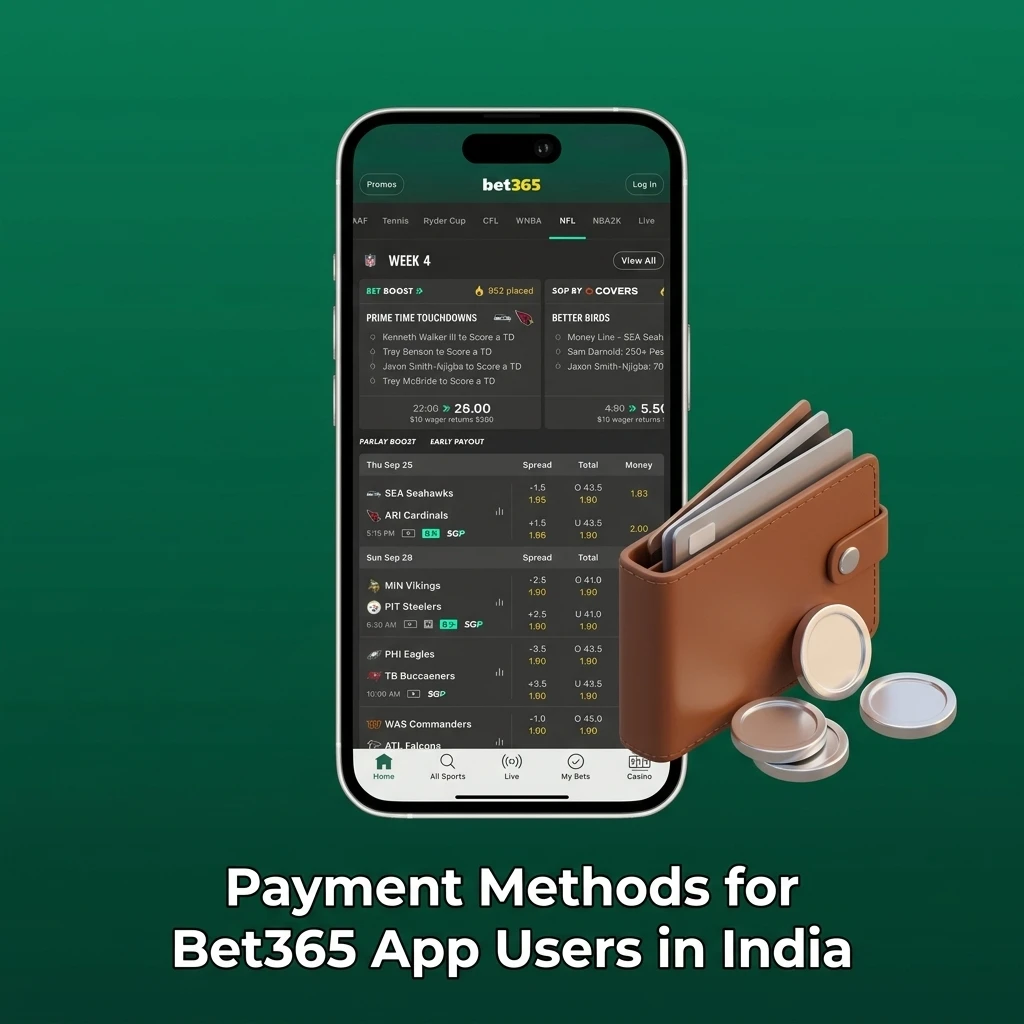Bet365 India payment methods including UPI, Net Banking, Paytm, PhonePe, Google Pay, and debit cards