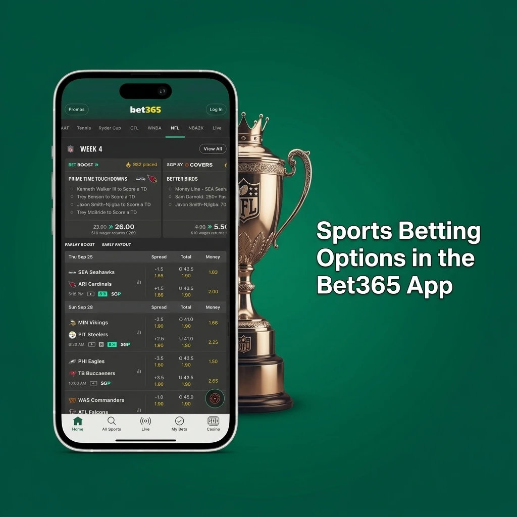 Bet365 app sports betting options including cricket, football, kabaddi, tennis, and eSports for Indian users