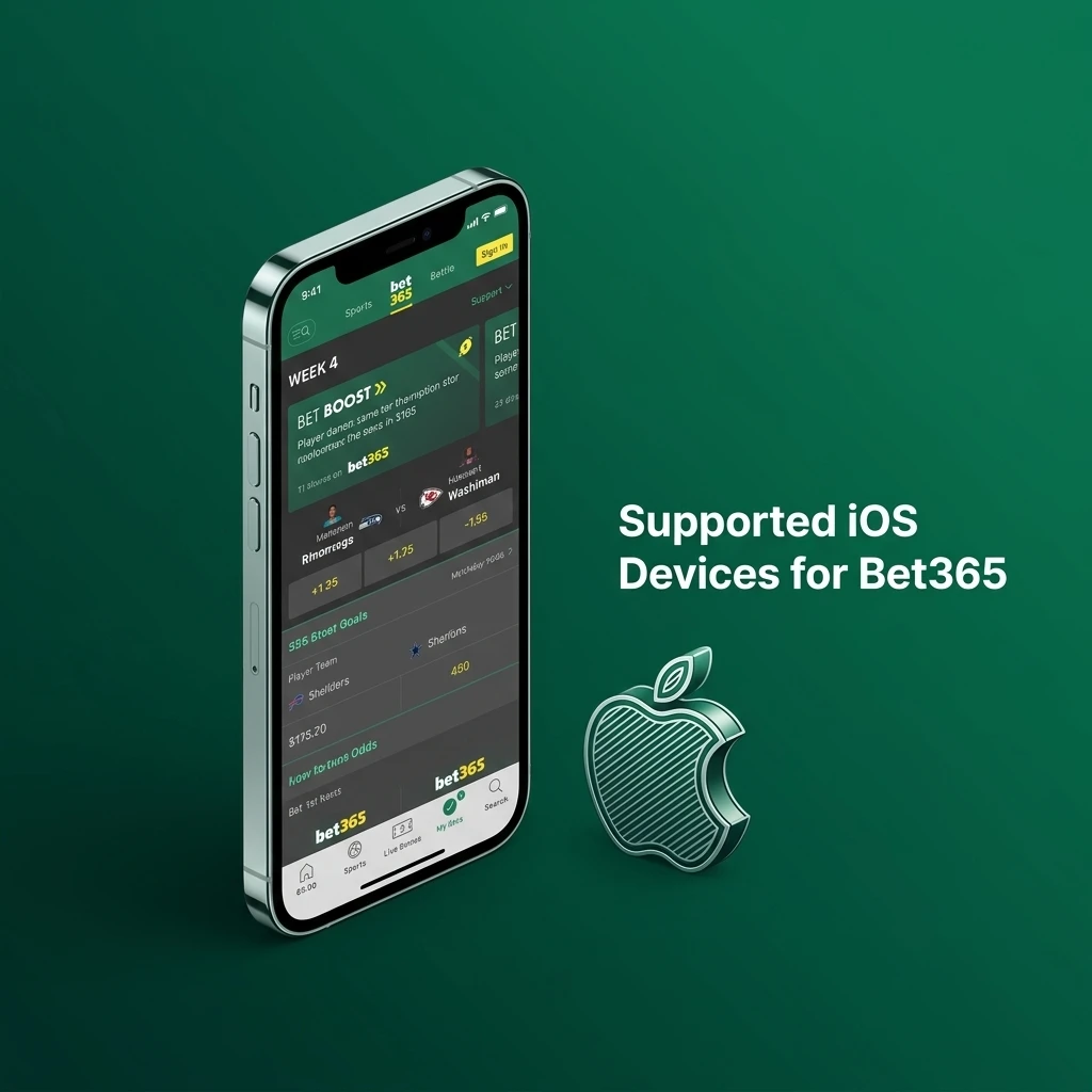Bet365 app supported iOS devices including iPhone SE to iPhone 15 series, iPad Air, iPad Pro, and iPod Touch