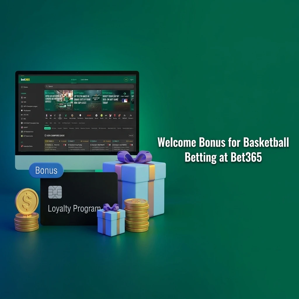 Bet365 welcome bonus for basketball betting showing bet credits offer for new users on sports markets
