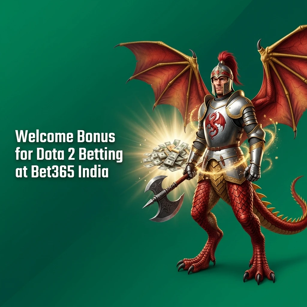 Bet365 India welcome bonus offering 15% deposit match up to INR 4,000 for Dota 2 betting