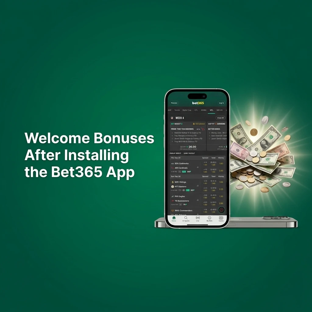 Bet365 app welcome bonuses for Indian players including 15% sports deposit bonus up to INR 4,000 and casino offers