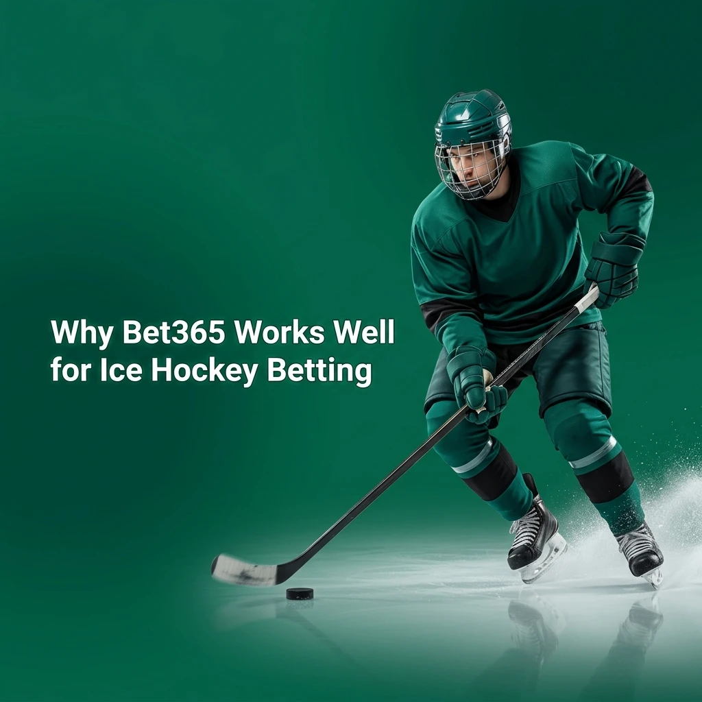Bet365 ice hockey betting features including NHL markets, live streaming, in-play options, and INR support for Indian bettors