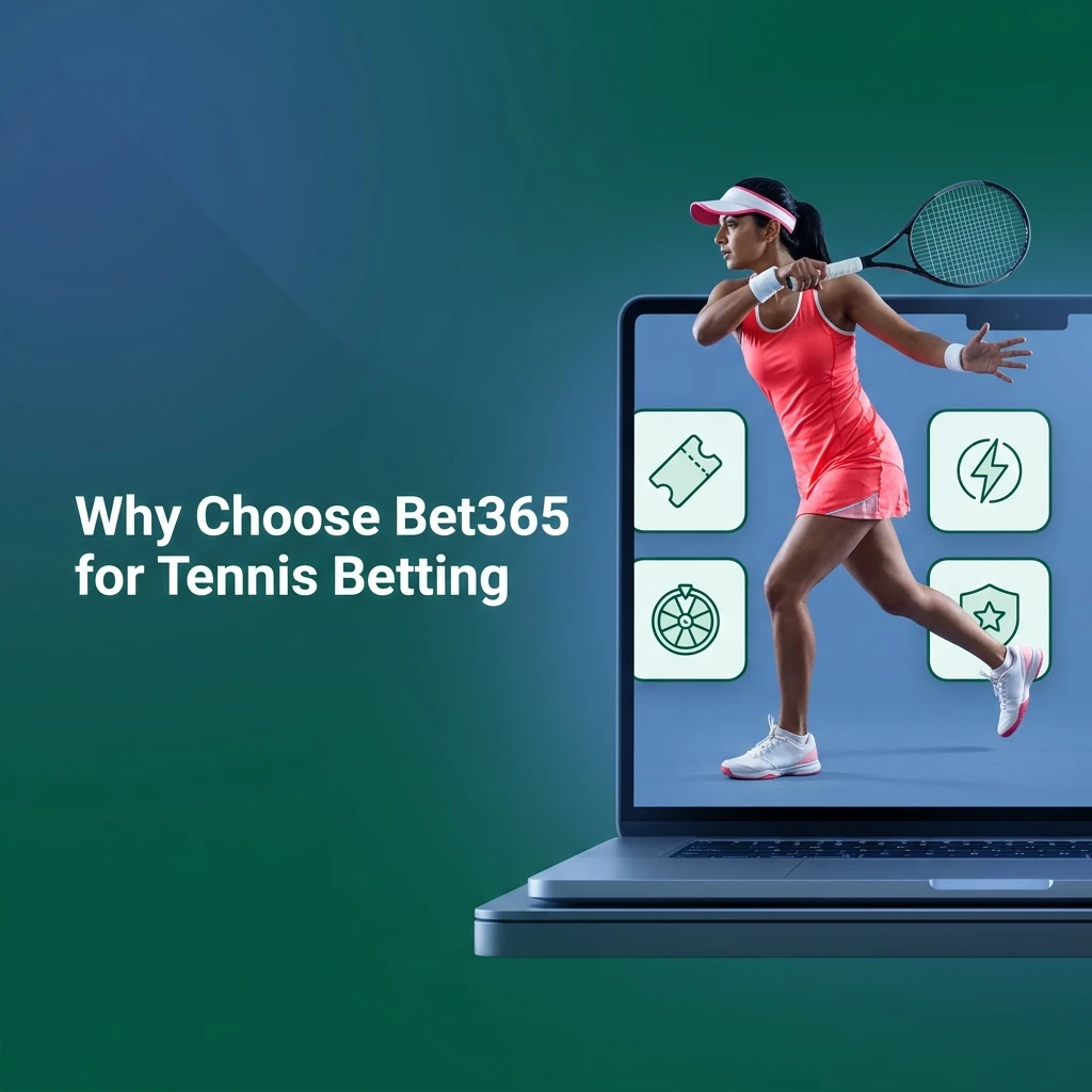 Bet365 tennis betting platform showing tournament coverage, live odds, in-play markets, and India-friendly payment options